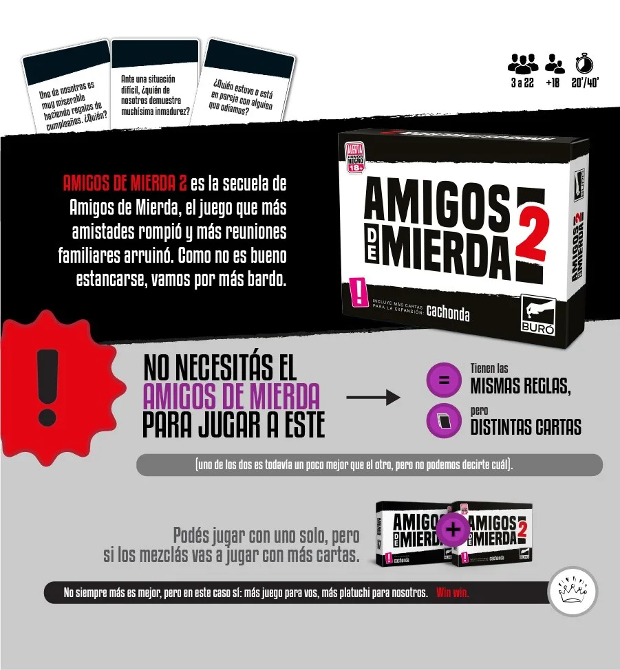 Cómo se juega a Amigos de Mierda 2