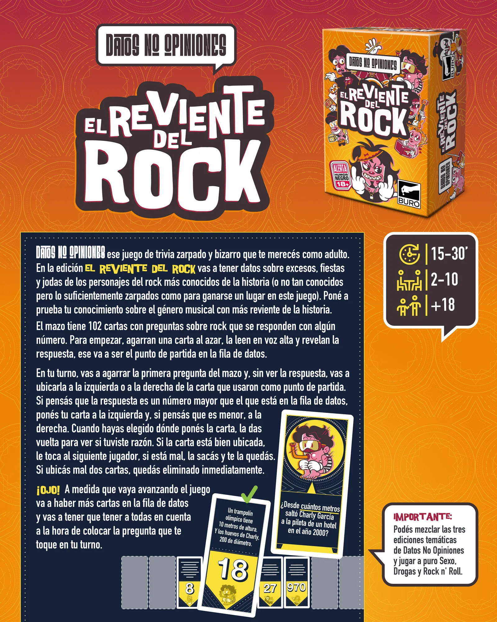 Cómo se juega a Datos No Opiniones: El Reviente del Rock