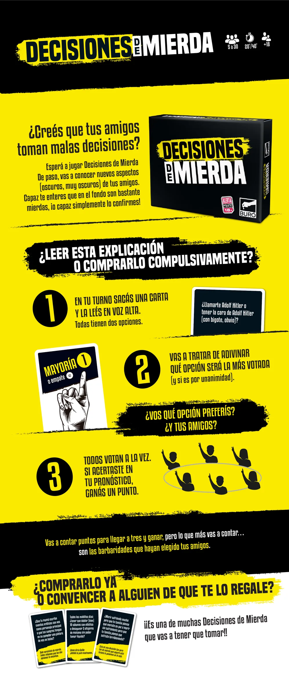 Cómo se juega a Decisiones de Mierda