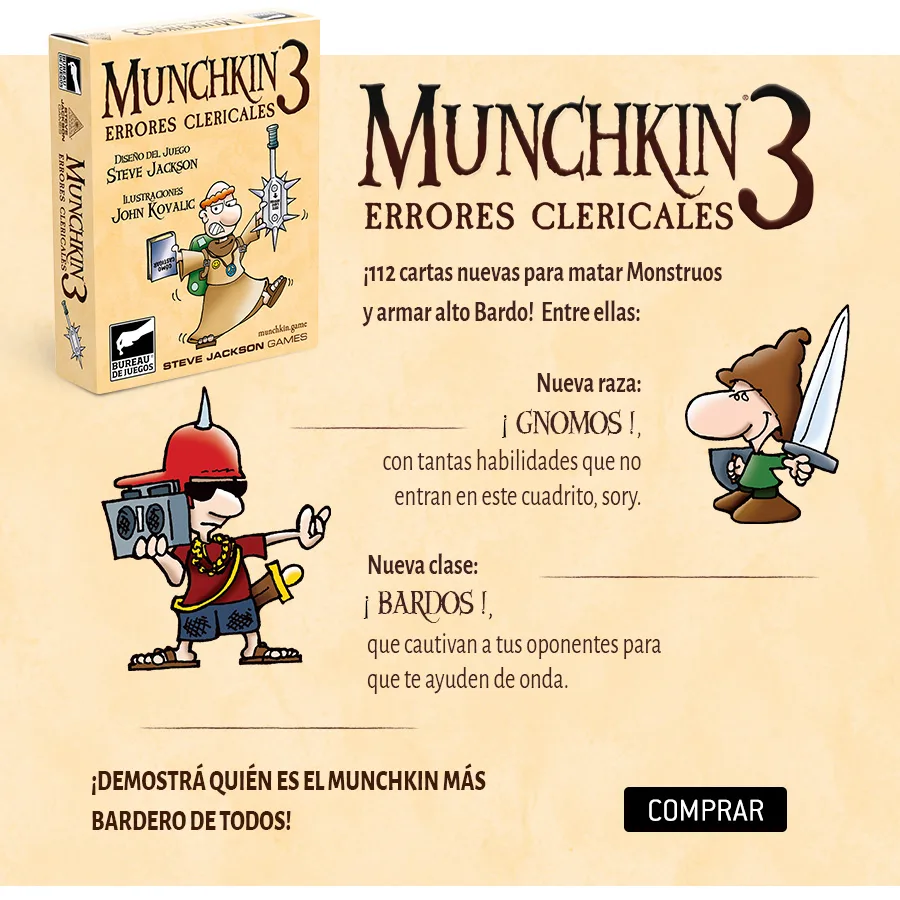 Cómo se juega a Munchkin 3: Errores Clericales