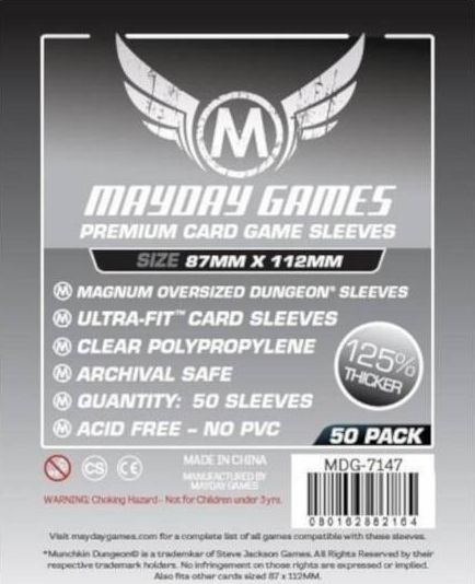 Protectores - Mayday Games - Premium Magnum Oversized Dungeon Sleeves (87x112mm) x50